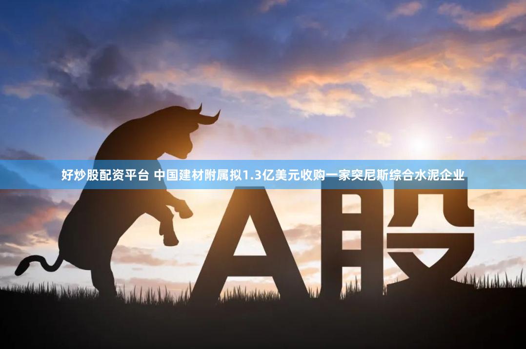 好炒股配资平台 中国建材附属拟1.3亿美元收购一家突尼斯综合水泥企业