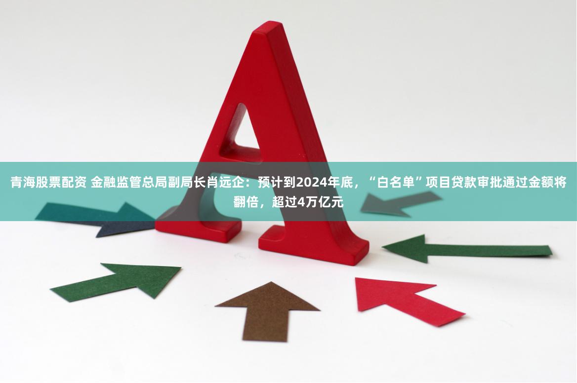 青海股票配资 金融监管总局副局长肖远企：预计到2024年底，“白名单”项目贷款审批通过金额将翻倍，超过4万亿元